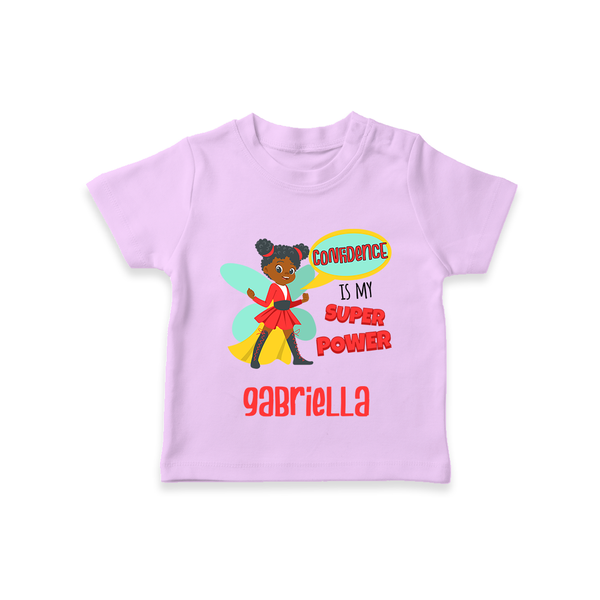 Mini Superhero Boy T-Shirt | Custom Name T-Shirt for Future Superboys - LILAC - 0-5 Months Old (Chest 17")