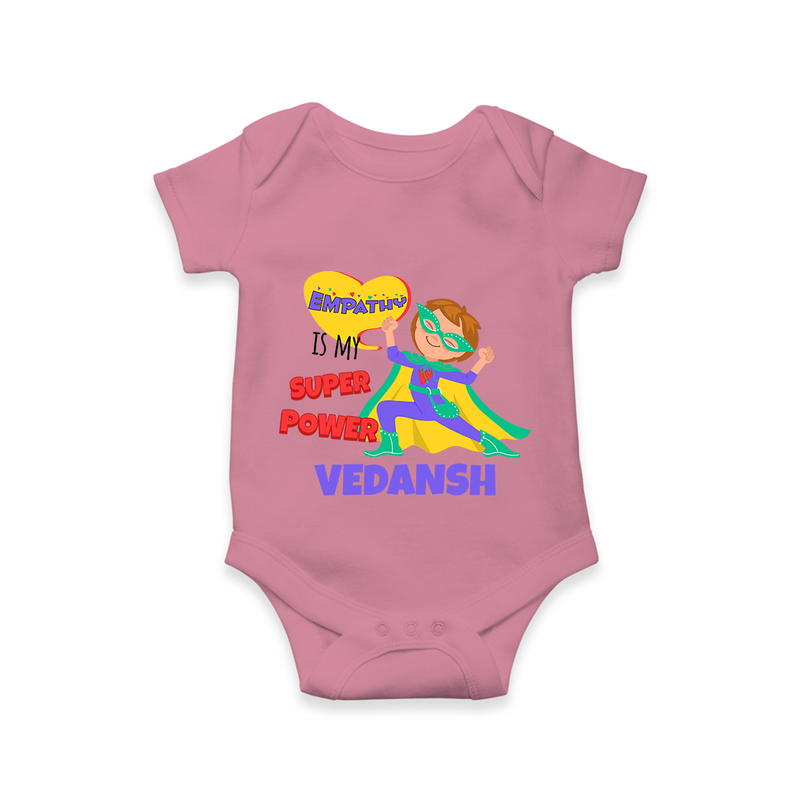 Superboy Power Romper | Personalized Romper for Baby Superheroes - ONION - New Born (Chest 14")