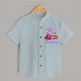 Superboy in Training Shirt | Personalized Shirt for Baby Heroes - ARCTIC BLUE - 0 - 6 Months Old (Chest 23")