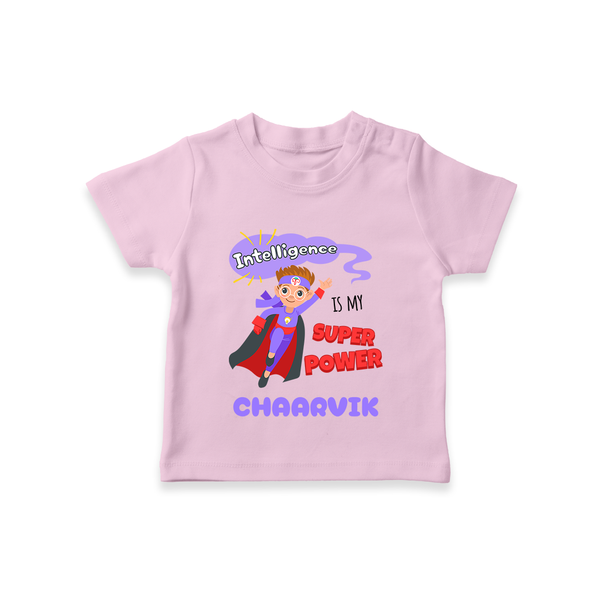 Superboy in Training T-Shirt | Personalized T-Shirt for Baby Heroes - BABY PINK - 0-5 Months Old (Chest 17")