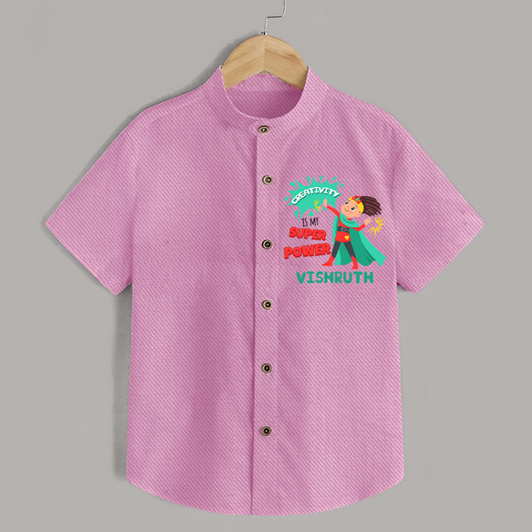 Superboy Adventure Shirt | Customized Shirt for Little Superheroes - BABY PINK - 0 - 6 Months Old (Chest 23")