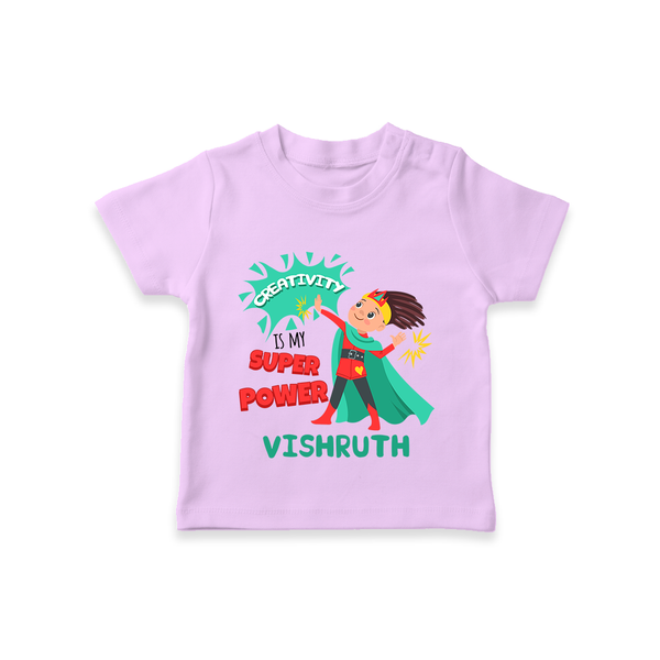 Superboy Adventure T-Shirt | Customized Baby T-Shirt for Little Superheroes - LILAC - 0-5 Months Old (Chest 17")