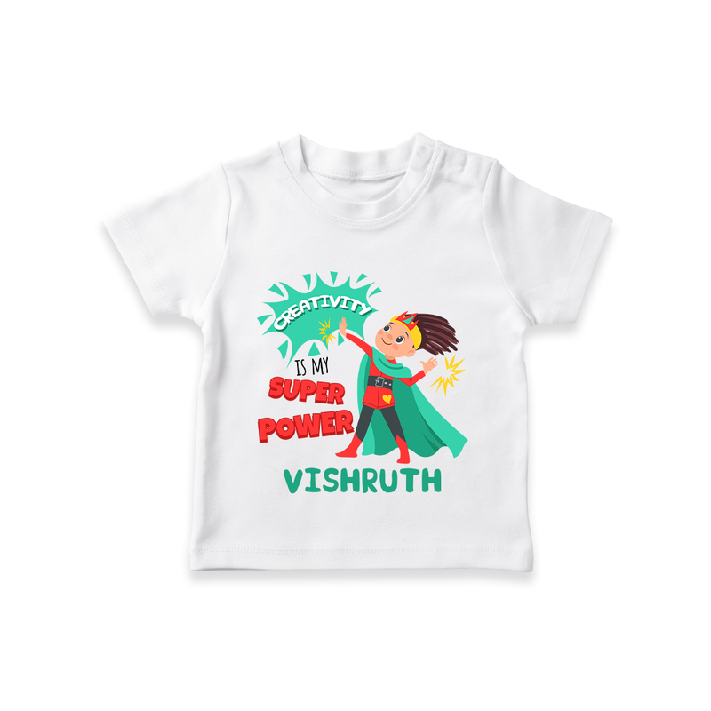 Superboy Adventure T-Shirt | Customized Baby T-Shirt for Little Superheroes - WHITE - 0-5 Months Old (Chest 17")