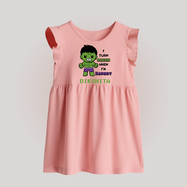 Little Hulk Baby Frock | Personalized Baby Baby Frock for Little Heroes - BABY PINK - 0 - 3 Months Old (Chest 17")