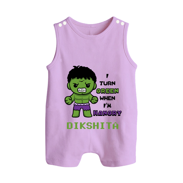 Little Hulk Romper Suit / Sleeveless Romper | Personalized Baby Romper Suit / Sleeveless Romper for Little Heroes - LILAC - 0 - 5 Months Old (Chest 18")