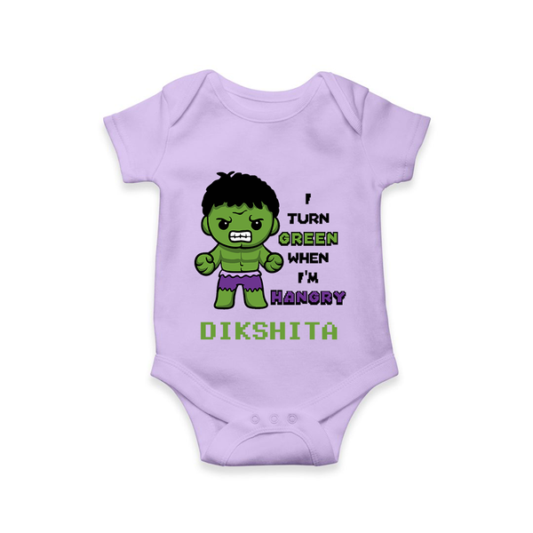 Little Hulk Romper | Personalized Baby Romper for Little Heroes - LILAC - New Born (Chest 14")