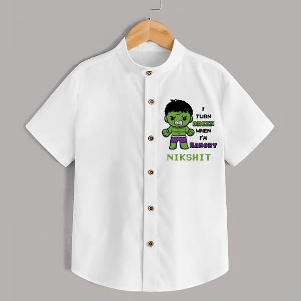 Little Hulk Shirt | Personalized Baby Shirt for Little Heroes - WHITE - 0 - 6 Months Old (Chest 23")
