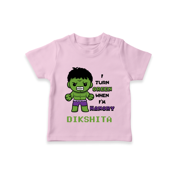 Little Hulk T-Shirt | Personalized Baby T-Shirt for Little Heroes - BABY PINK - 0-5 Months Old (Chest 17")