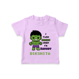 Little Hulk T-Shirt | Personalized Baby T-Shirt for Little Heroes - LILAC - 0-5 Months Old (Chest 17")