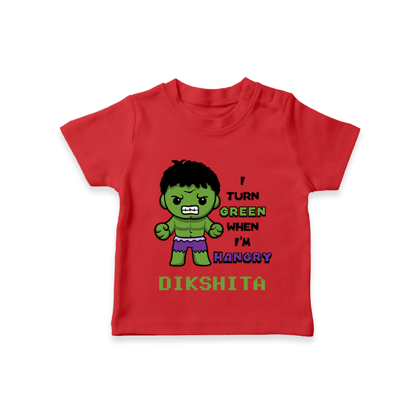 Little Hulk T-Shirt | Personalized Baby T-Shirt for Little Heroes - RED - 0-5 Months Old (Chest 17")