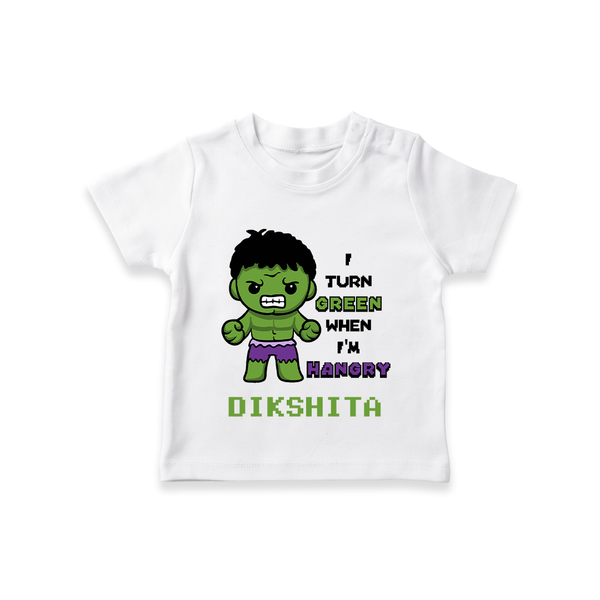 Little Hulk T-Shirt | Personalized Baby T-Shirt for Little Heroes - WHITE - 0-5 Months Old (Chest 17")
