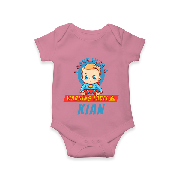 Warning Label | Personalized Baby Romper for Little Heroes - ONION - New Born (Chest 14")