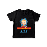 Warning Label | Personalized Baby T-Shirt for Little Heroes - BLACK - 0-5 Months Old (Chest 17")