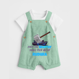 Little Thor Dungaree Set | Personalized Baby Dungaree Set for Little Gods of Thunder - MINT GREEN - 0 - 5 Months Old (Chest 18")