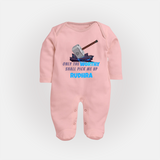 Little Thor Sleep Suit / Full Sleeve Bodysuit | Personalized Baby Sleep Suit / Full Sleeve Bodysuit for Little Gods of Thunder - BABY PINK - New Born (Chest 7.5")