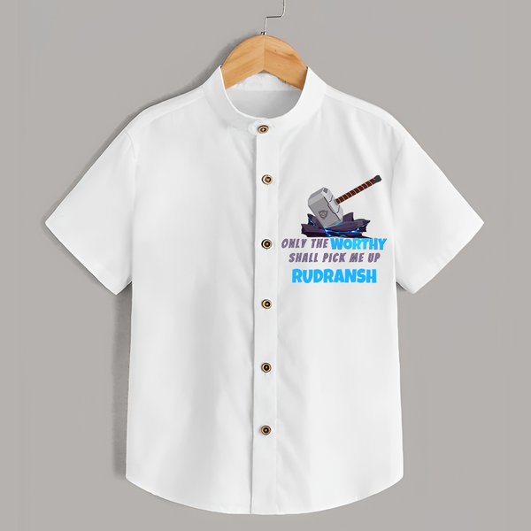 Little Thor Shirt | Personalized Baby Shirt for Little Gods of Thunder - WHITE - 0 - 6 Months Old (Chest 23")