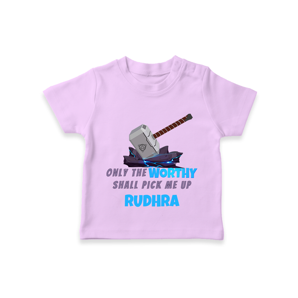 Little Thor T-Shirt | Personalized Baby T-Shirt for Little Gods of Thunder - LILAC - 0-5 Months Old (Chest 17")