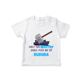 Little Thor T-Shirt | Personalized Baby T-Shirt for Little Gods of Thunder - WHITE - 0-5 Months Old (Chest 17")