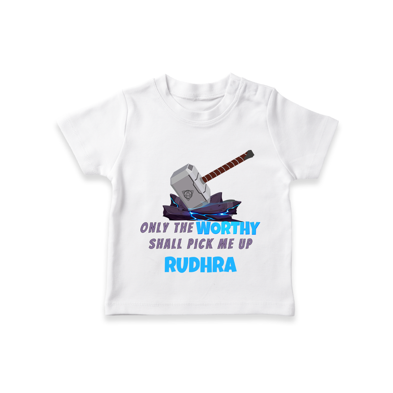 Little Thor T-Shirt | Personalized Baby T-Shirt for Little Gods of Thunder - WHITE - 0-5 Months Old (Chest 17")