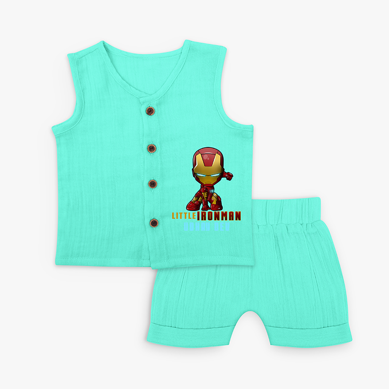 Little Ironman Jabla Set For Babies - AQUA GREEN - 0 - 3 Months Old (Chest 9.8")