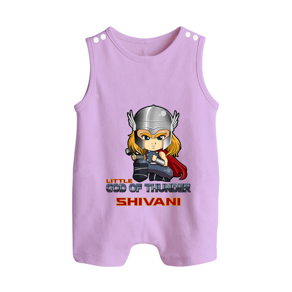 Little God of Thunder Romper Suit / Sleeveless Romper | Personalized Romper Suit / Sleeveless Romper for Little Thunder Gods - LILAC - 0 - 5 Months Old (Chest 18")