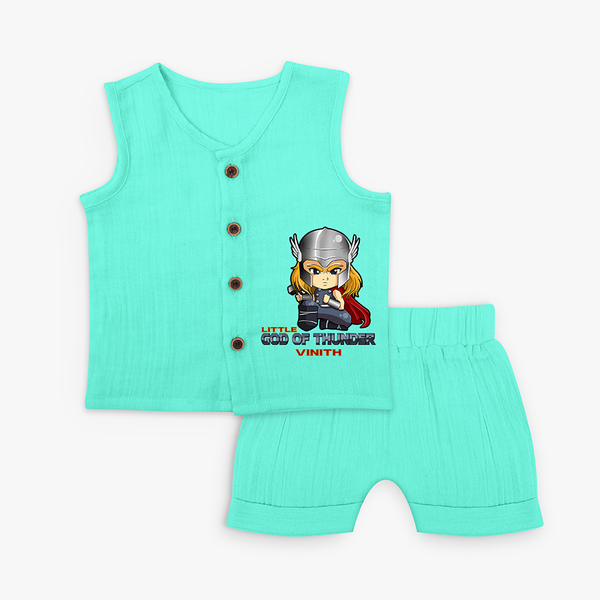 Little God Of Thunder Jabla Set For Babies - AQUA GREEN - 0 - 3 Months Old (Chest 9.8")