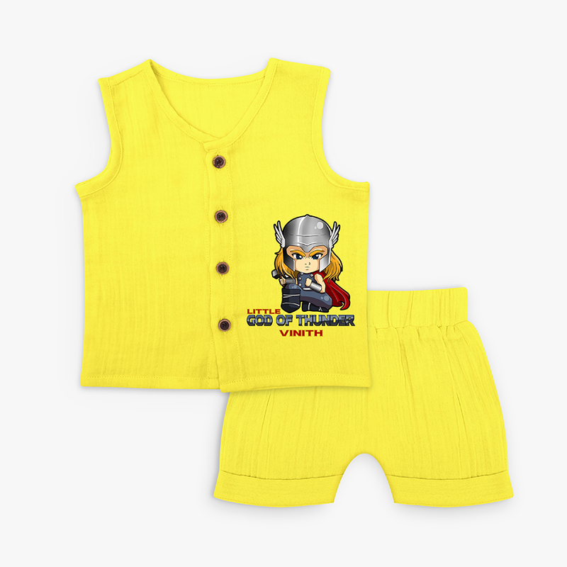 Little God Of Thunder Jabla Set For Babies - YELLOW - 0 - 3 Months Old (Chest 9.8")