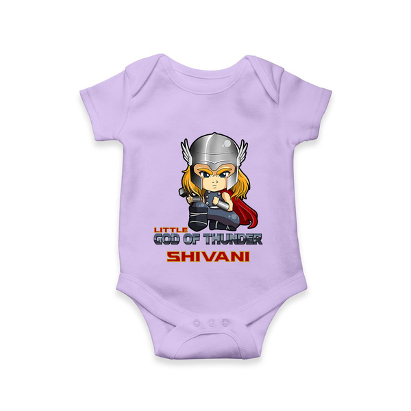 Little God of Thunder Romper | Personalized Romper for Little Thunder Gods - LILAC - New Born (Chest 14")