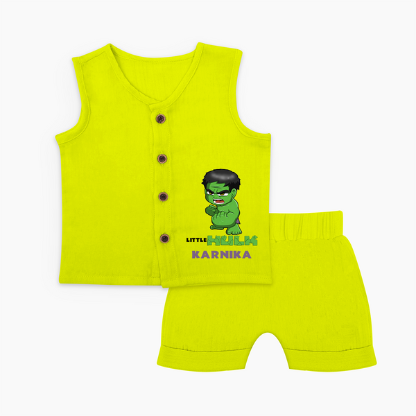 Little Hulk Hero Jabla Set | Custom Jabla Set for Baby Hulk Fans - LIME GREEN - 0 - 3 Months Old (Chest 9.8")