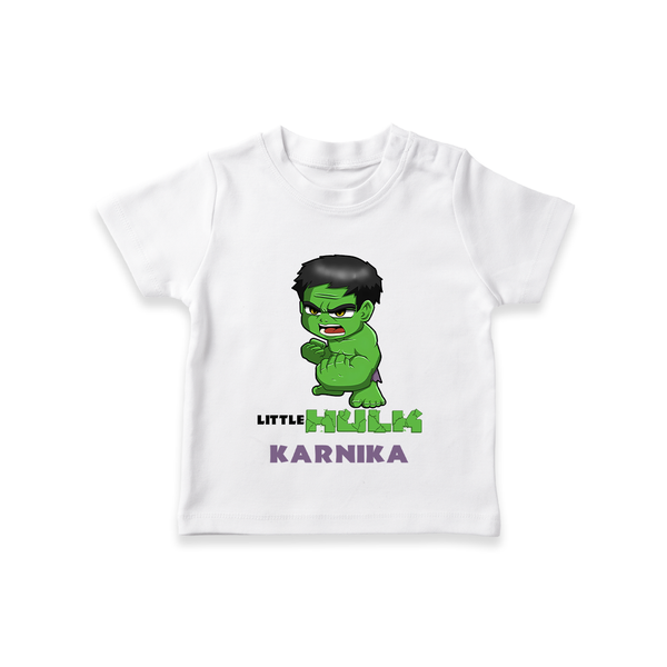 Little Hulk Hero T-Shirt | Custom T-Shirt for Baby Hulk Fans - WHITE - 0-5 Months Old (Chest 17")