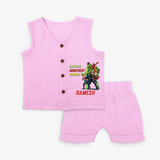 Earth's Mightiest Heros - Avengers Jabla Set For Babies - LAVENDER ROSE - 0 - 3 Months Old (Chest 9.8")