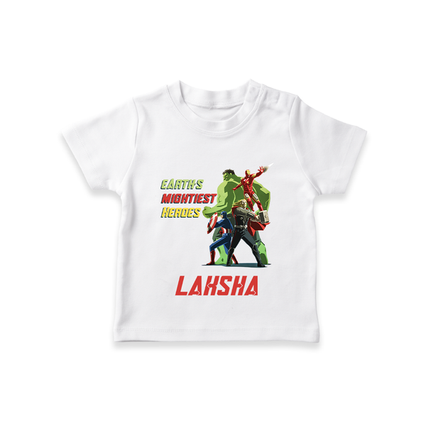 Little Avengers Team T-Shirt | Custom T-Shirt for Baby Superheroes - WHITE - 0-5 Months Old (Chest 17")