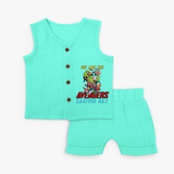 We Are The Avengers Jabla Set For Babies - AQUA GREEN - 0 - 3 Months Old (Chest 9.8")