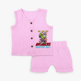 We Are The Avengers Jabla Set For Babies - LAVENDER ROSE - 0 - 3 Months Old (Chest 9.8")