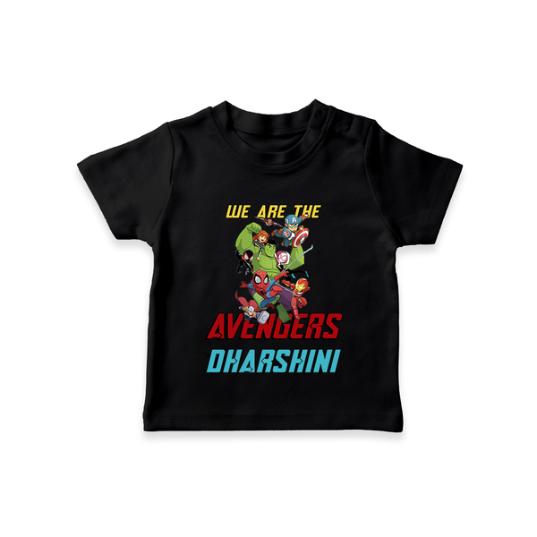 Little Avengers Leader T-Shirt | Custom Baby T-Shirt for Little Heroes - BLACK - 0-5 Months Old (Chest 17")