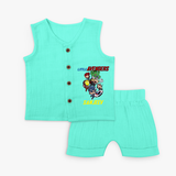 Little Avengers Jabla Set For Babies - AQUA GREEN - 0 - 3 Months Old (Chest 9.8")