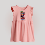Avengers Team Baby Frock | Custom Name Baby Frock for Aspiring Avengers - BABY PINK - 0 - 3 Months Old (Chest 17")