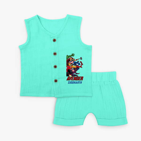 Avengers Jabla Set For Babies - AQUA GREEN - 0 - 3 Months Old (Chest 9.8")