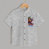 Avengers Team Shirt | Custom Name Shirt for Aspiring Avengers - GREY - 0 - 6 Months Old (Chest 23")