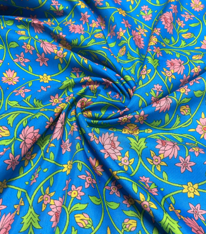 Blooming Blue Lotus Family Matching Outfit Set