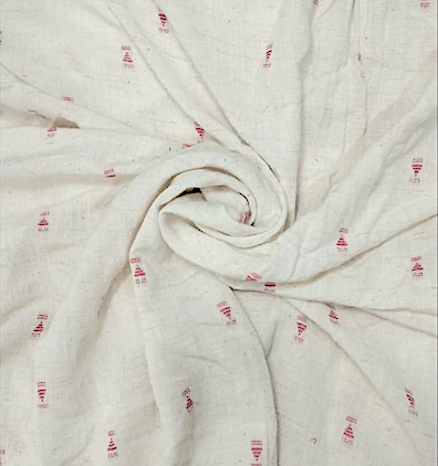 Cream Ikat Soft Cotton Customised Maternity Wear.