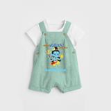 Brave Shiva's Disciple - Shiva Themed Dungaree For Babies - LIGHT GREEN - 0 - 3 Months Old (Chest 17")