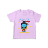 Shiva's Devotee - Shiva Themed T-Shirt For Babies - LILAC - 0 - 5 Months Old (Chest 17")