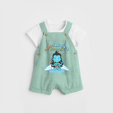 Lord Shiva's Little Yogi - Shiva Themed Dungaree For Babies - LIGHT GREEN - 0 - 3 Months Old (Chest 17")