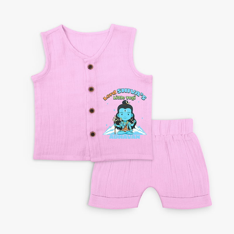 Lord Shiva's Little Yogi - Cute Newborn Jabla set - LAVENDER ROSE - 0 - 3 Months Old (Chest 9.8")