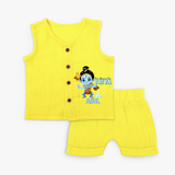 Mini Warrior Like Shiva - Cute Newborn Jabla set - YELLOW - 0 - 3 Months Old (Chest 9.8")