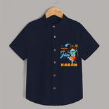 Dancing With My Shiva - Shiva Themed Shirt For Babies - NAVY BLUE - 0 - 6 Months Old (Chest 21")