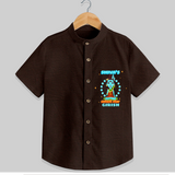 Shiva's Cutest Star - Shiva Themed Shirt For Babies - CHOCOLATE BROWN - 0 - 6 Months Old (Chest 21")