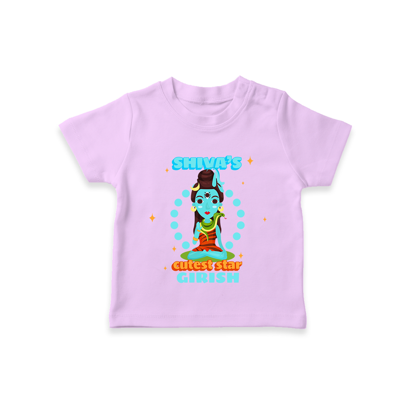 Shiva's Cutest Star - Shiva Themed T-Shirt For Babies - LILAC - 0 - 5 Months Old (Chest 17")