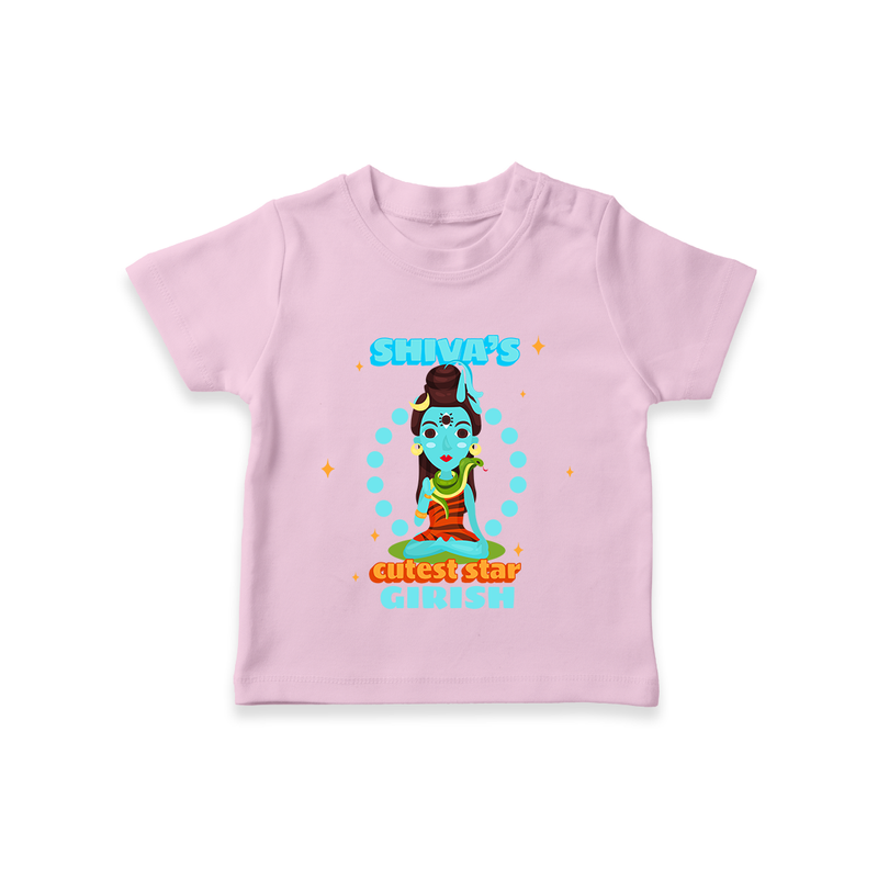 Shiva's Cutest Star - Shiva Themed T-Shirt For Babies - PINK - 0 - 5 Months Old (Chest 17")